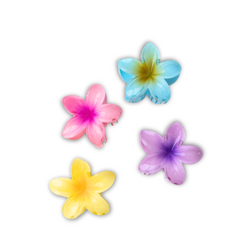 Hawaiian flower hair clips